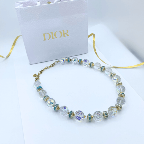 Stunning Christian Dior Aurora Borealis Crystals Ketting