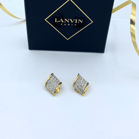 Lanvin Kristalen Clip Oorbellen