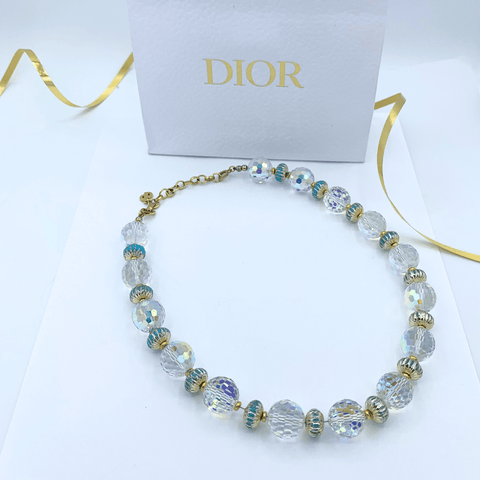 Stunning Christian Dior Aurora Borealis Crystals Necklace