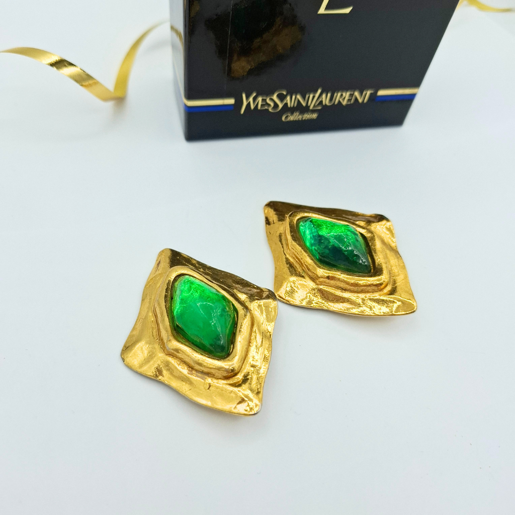 Vintage Iconic Yves Saint Laurent XL Clip Earrings