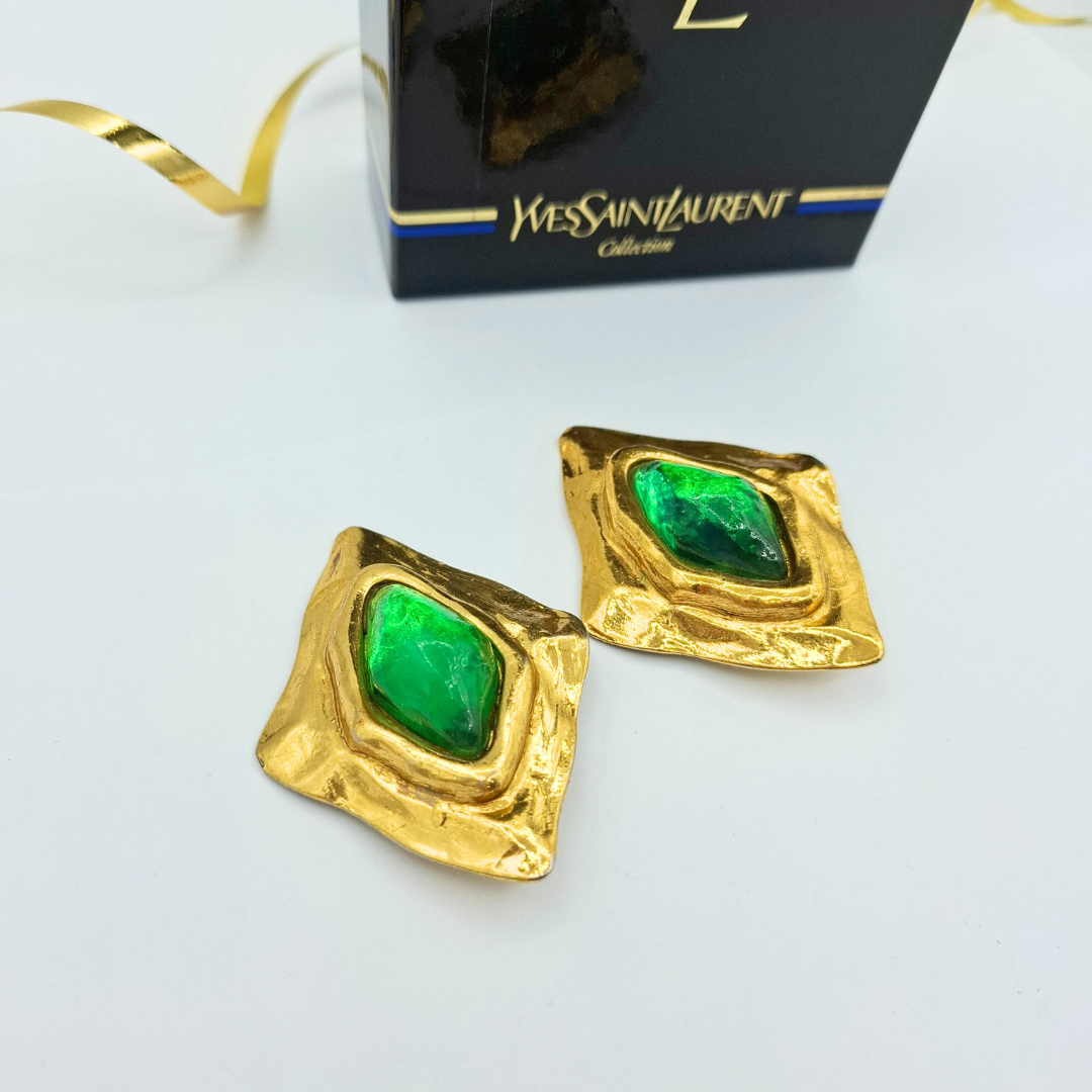 Vintage Iconic Yves Saint Laurent XL Clip Earrings