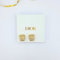 Vintage Christian Dior Trapezoid Clip Earrings