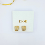Vintage Christian Dior Trapezoid Clip Earrings