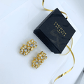 Vintage Christian Lacroix Overlapping Petals Clip Earrings
