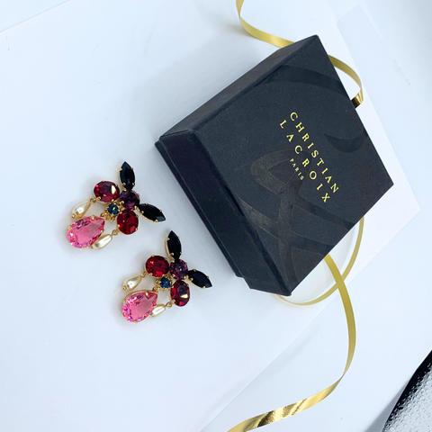 Crystal Butterfly Earrings by Christian Lacroix