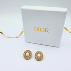 Vintage Christian Dior Oval Faux Pearl Clip Earrings – view 2