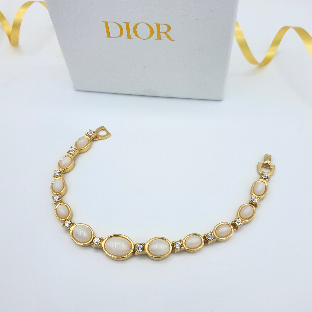 Dior – Vintage Bracelet with Cabochons & Crystals – view 3
