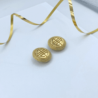 Vintage Givenchy Round Geometric Classic Clip Earrings