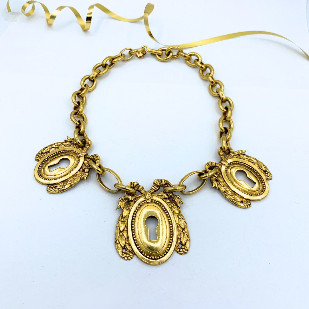 Vintage Christian Dior Keyhole Necklace