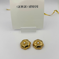 Vintage Giorgio Armani Floral Clip Earrings