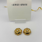 Vintage Giorgio Armani Floral Clip Earrings