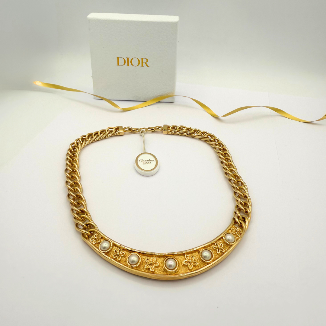 Vintage Christian Dior Faux Pearl Necklace