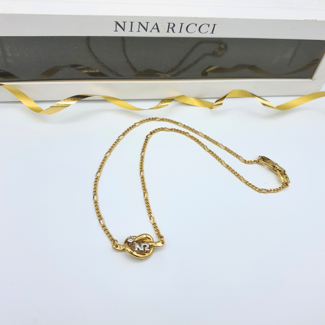 Nina Ricci – Vintage NR Chain Necklace – view 2