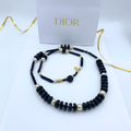 Christian Dior Black Beads & faux pearls