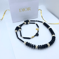 Christian Dior Black Beads & faux pearls