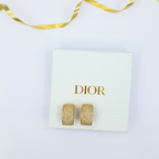Vintage Christian Dior Rounded Rectangular Clip Earrings