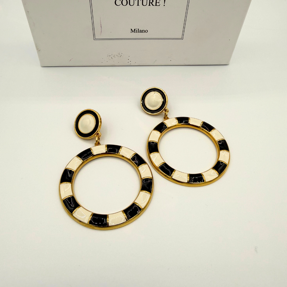 Moschino – Round Statement Earrings, vintage 1980s–1990s – view 3