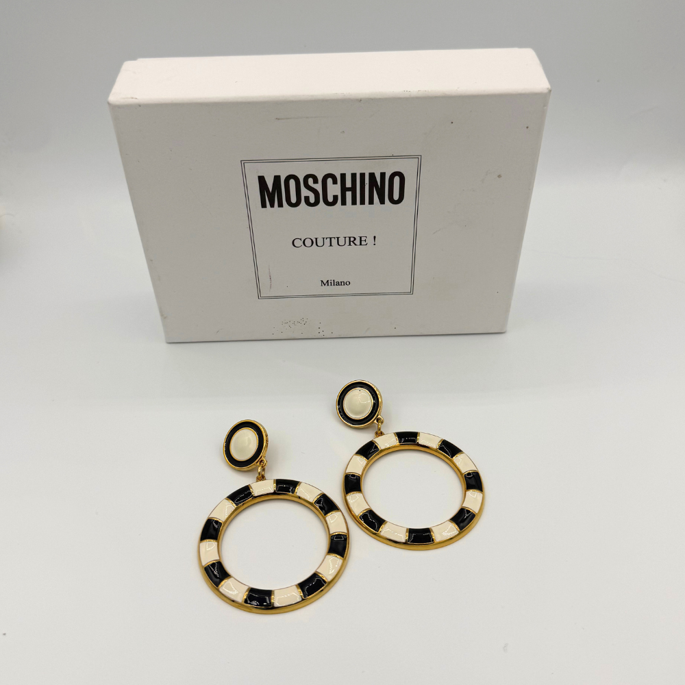 Moschino – Round Statement Earrings, vintage 1980s–1990s – view 5
