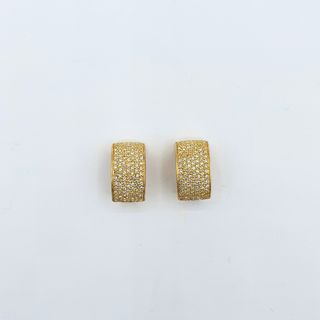 Vintage Christian Dior Rounded Rectangular Clip Earrings – view 2