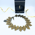 Vintage Yves Saint Laurent Double-Sided Scale-Shaped Necklace