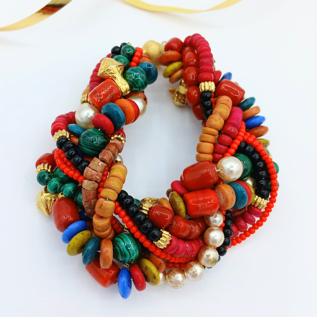 Christian Lacroix Vintage Multicoloured Beads Bracelet – view 2