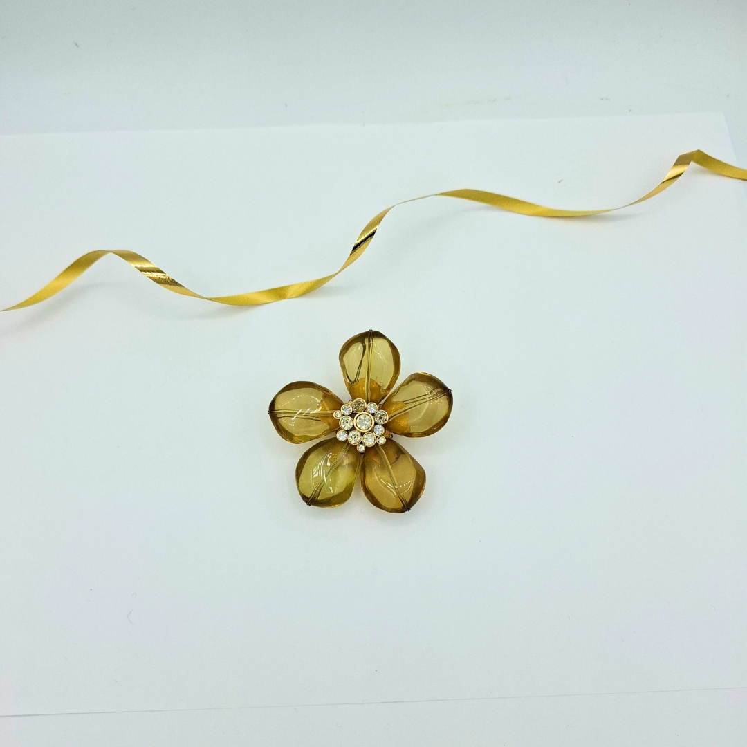 Vintage Anna Klein Flower Brooch – view 3