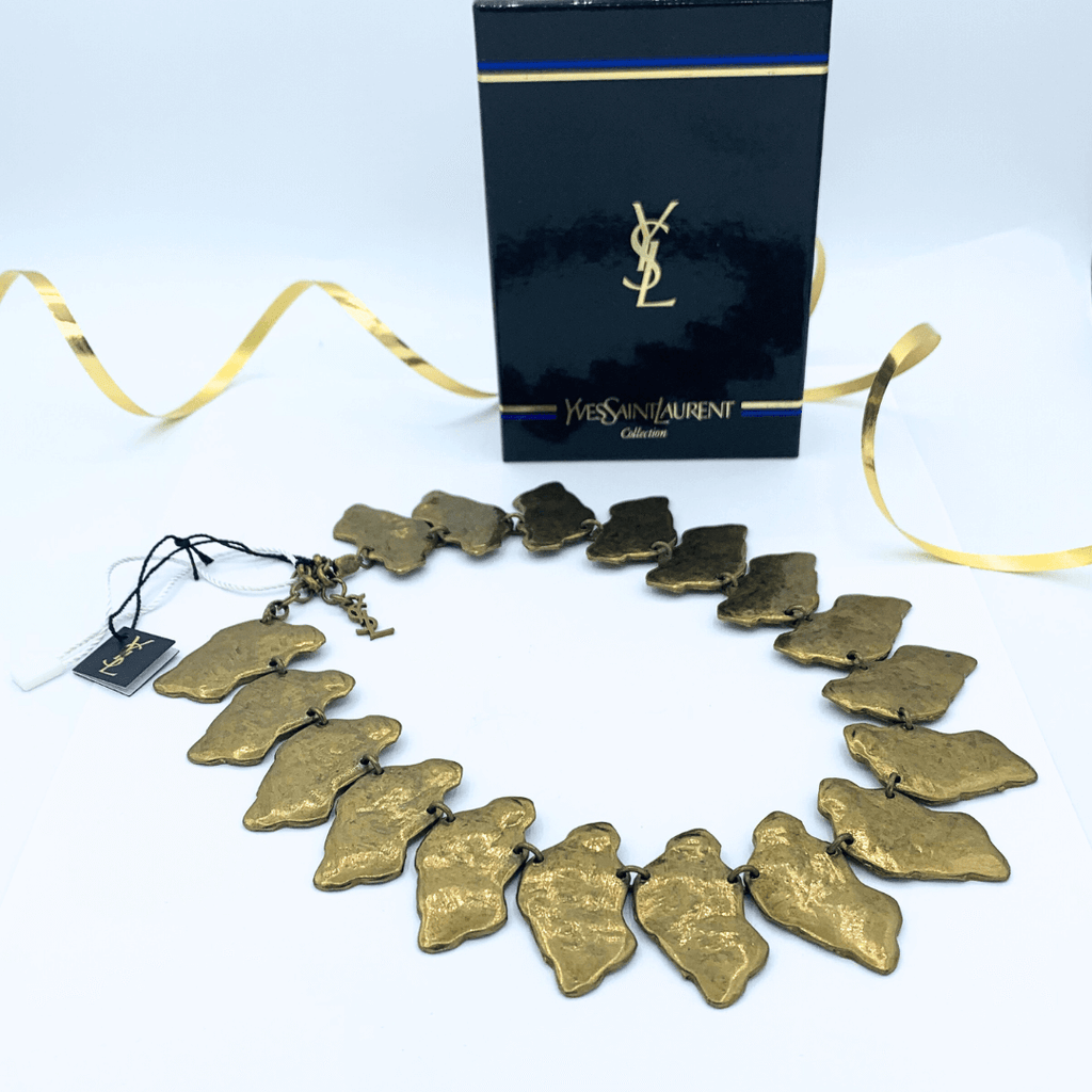 Vintage Yves Saint Laurent Double-Sided Scale-Shaped Necklace – view 2