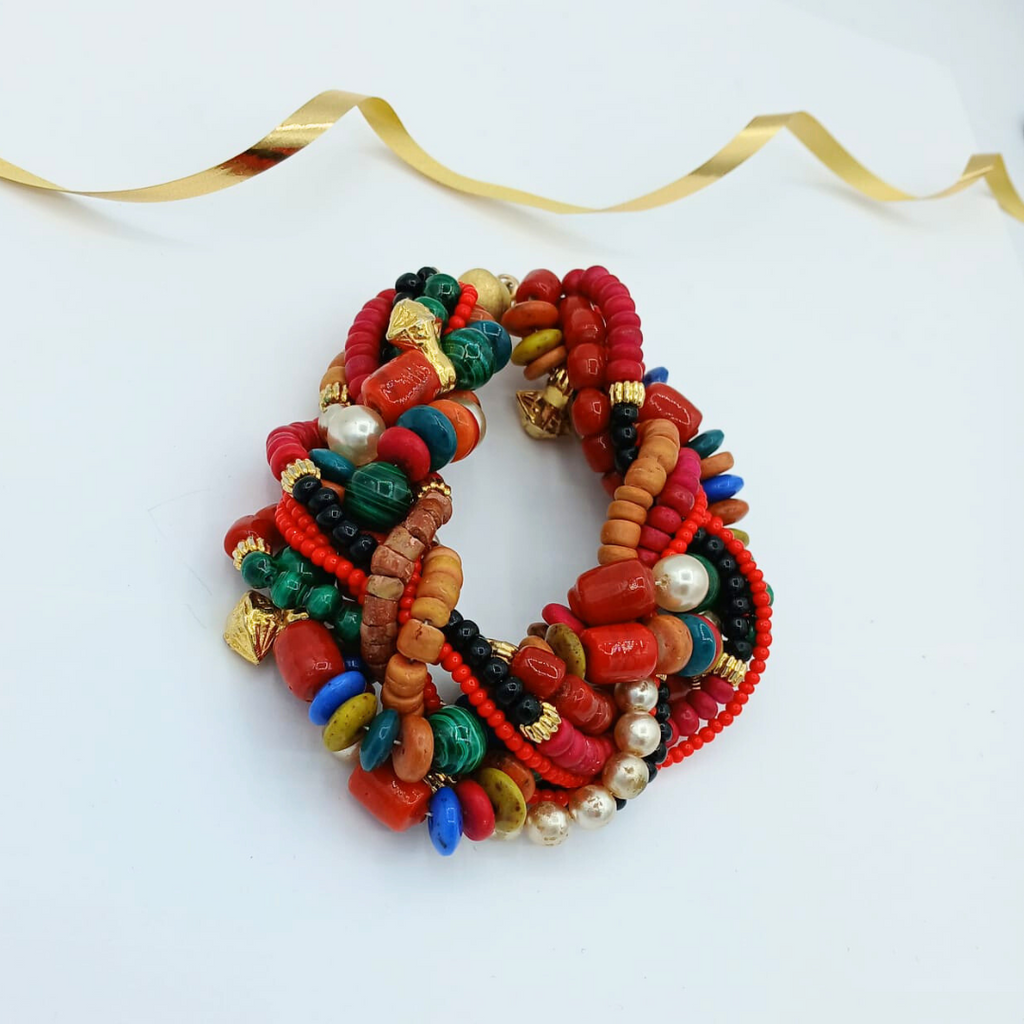 Christian Lacroix Vintage Multicoloured Beads Bracelet – view 3