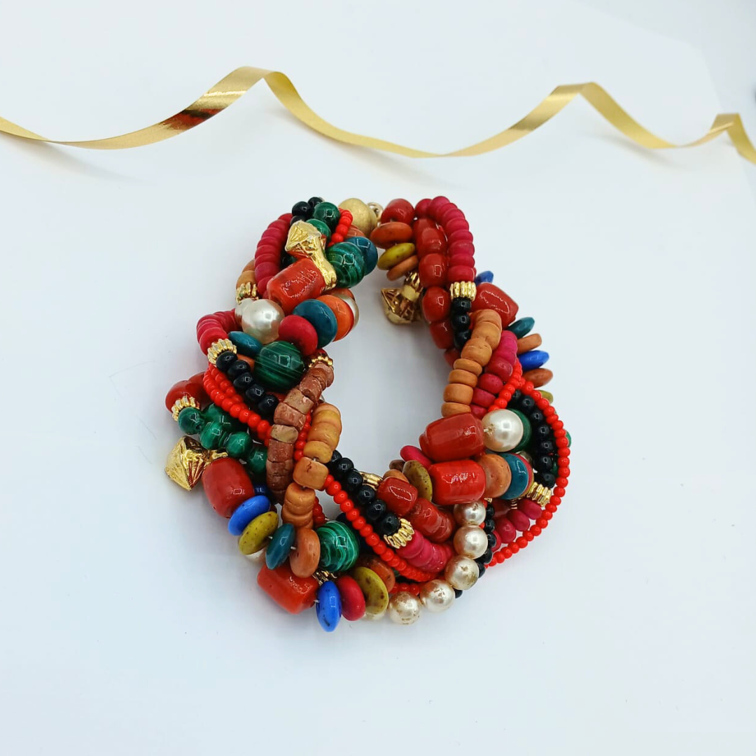 Christian Lacroix Vintage Multicoloured Beads Bracelet – view 3