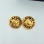 Vintage Chanel Baroque CC Clip Earrings – view 3