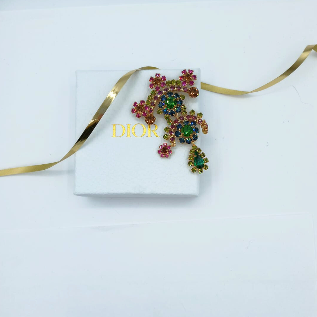 Vintage Christian Dior Abstract Floral Brooch 1964 – view 2