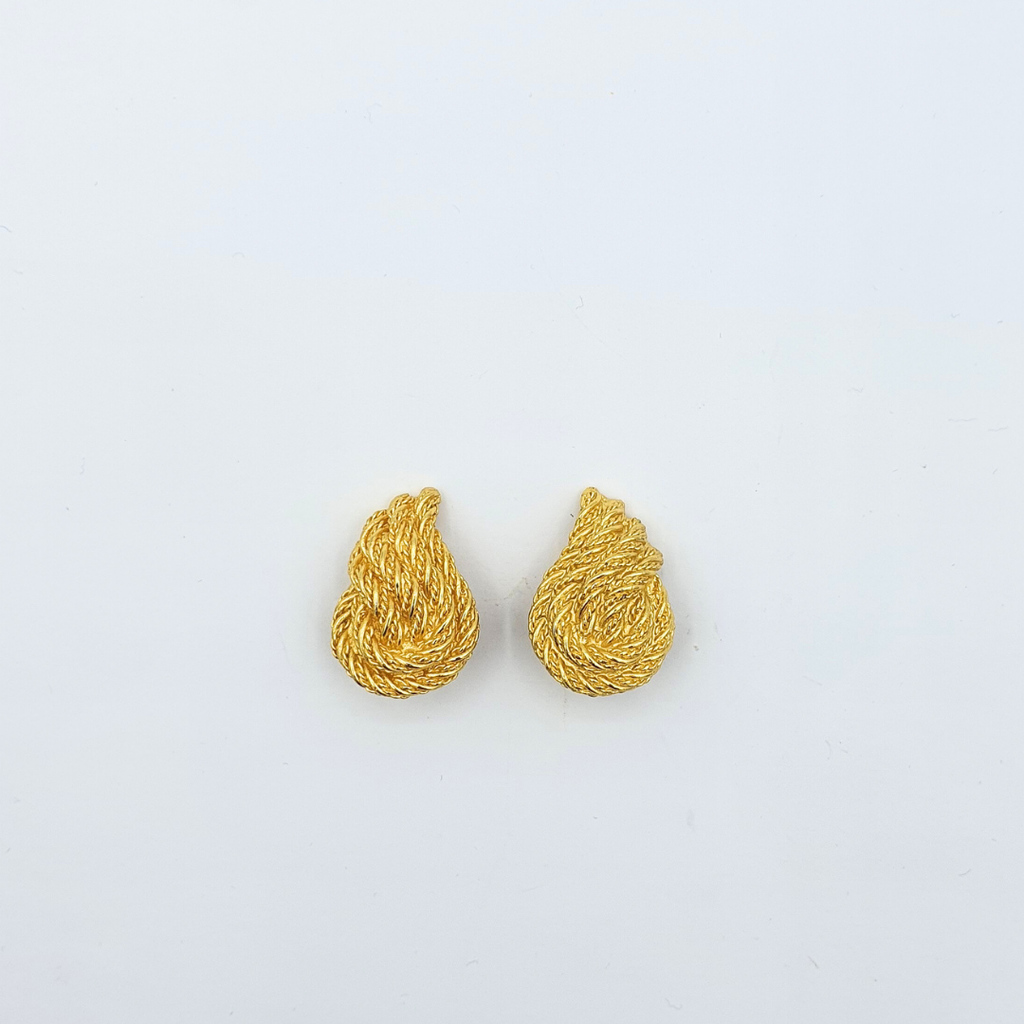 Vintage Christian Dior Flame-Shaped Clip Earrings – view 2