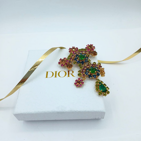 Christian Dior Crystals Chandelier Brooch 1964
