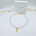 Vintage Christian Dior Logo Necklace