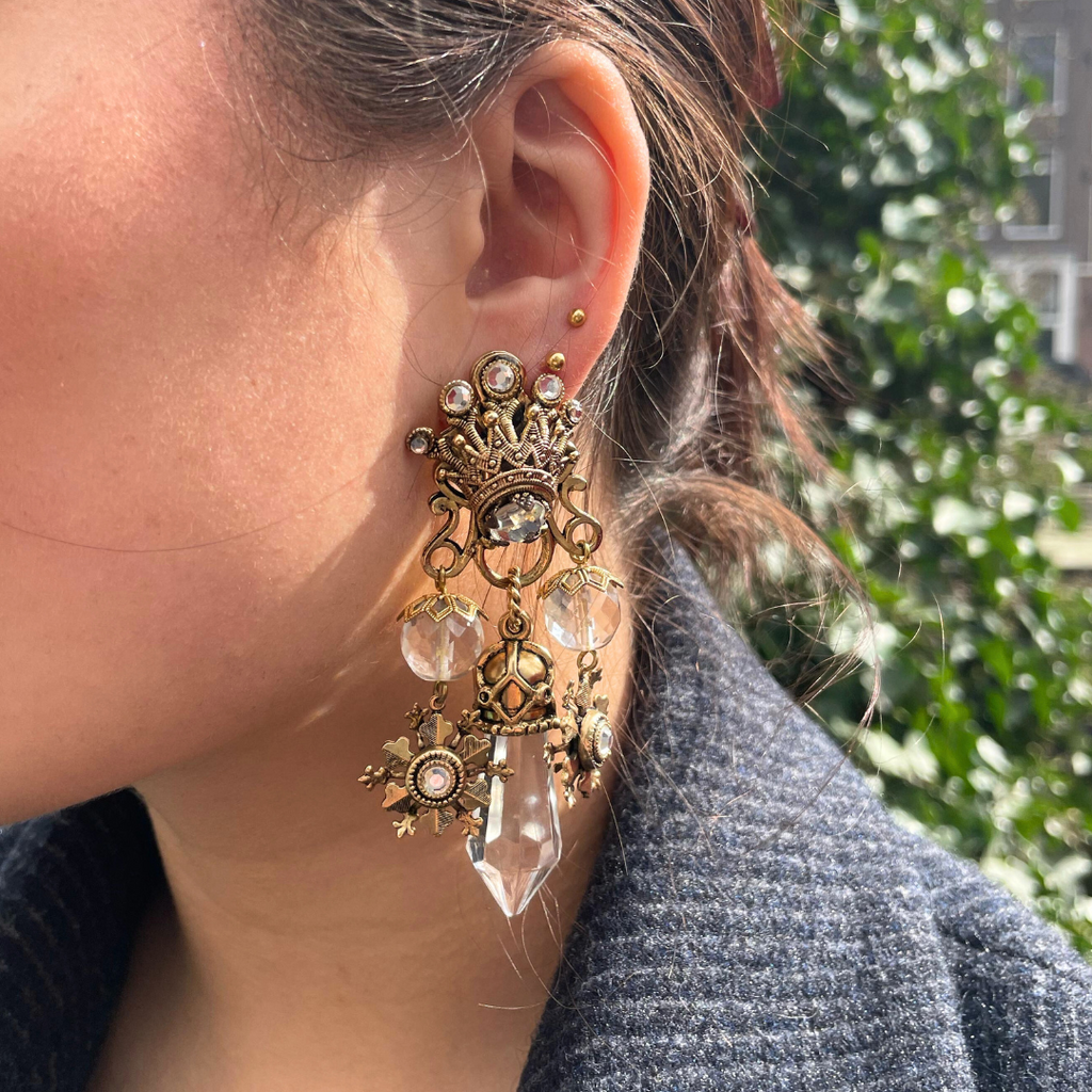 Vintage Zoe Coste Royal Baroque Earrings – view 4