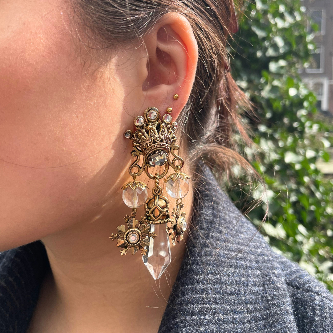 Vintage Zoe Coste Royal Baroque Earrings – view 4
