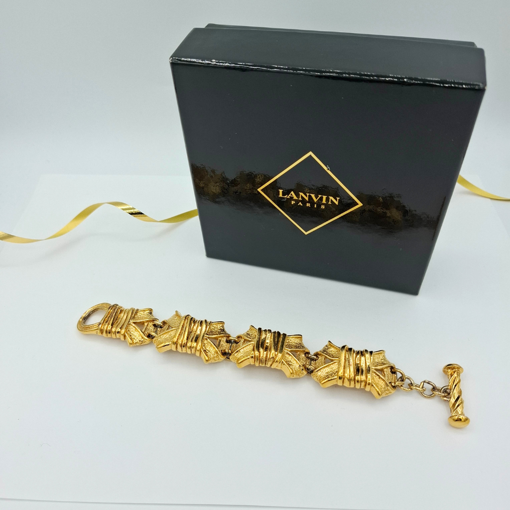 Vintage Lanvin Sculptural Chain Bracelet – view 2