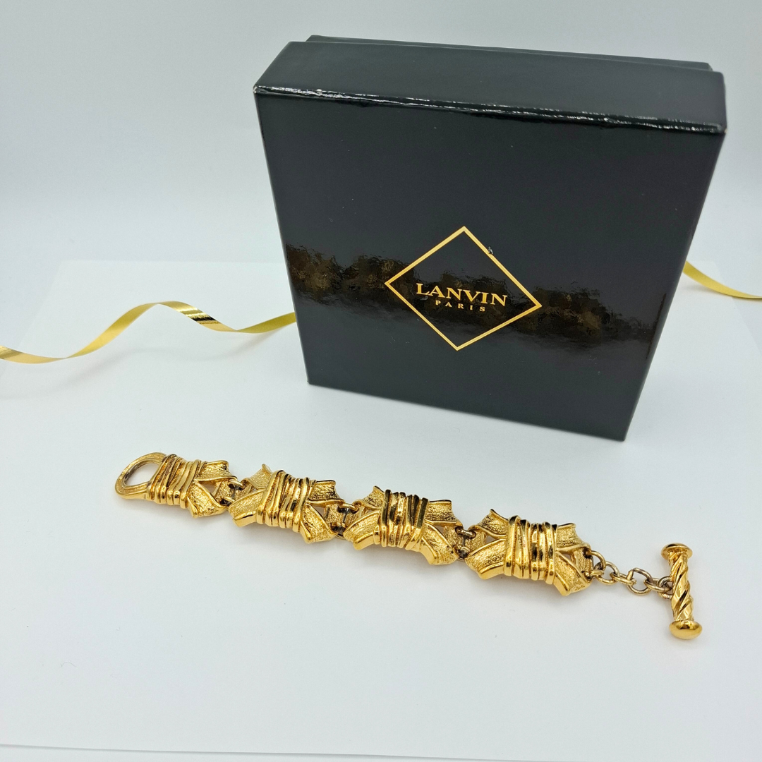 Vintage Lanvin Sculptural Chain Bracelet – view 2