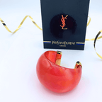 Vintage Yves Saint Laurent Red Resin Cuff Bracelet – view 2