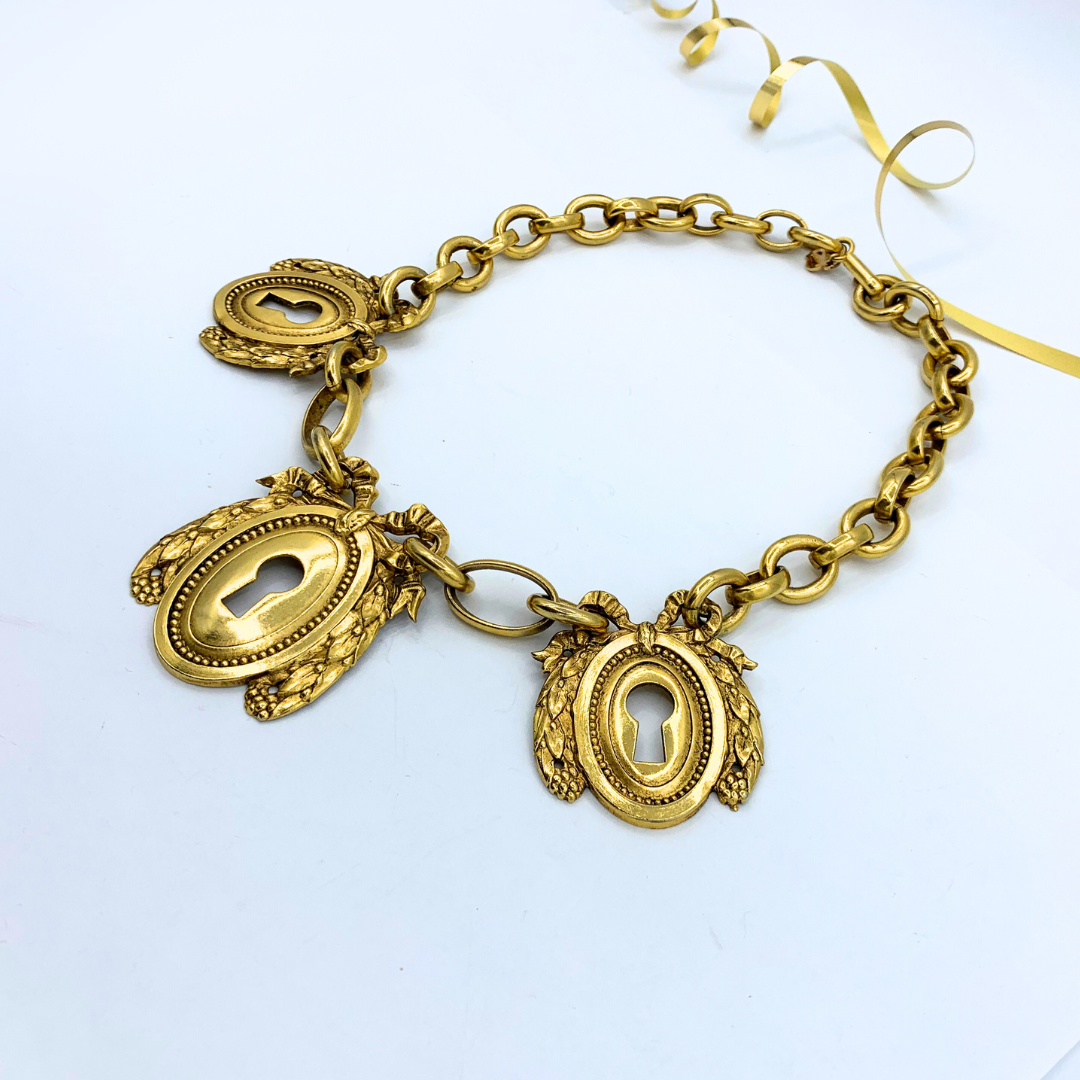 Vintage Christian Dior Keyhole Necklace – view 3
