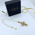 Christian Lacroix Faux Pearls Cross Necklace