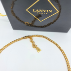 Vintage Lanvin – Chain Necklace with Rhinestone Detail – view 4