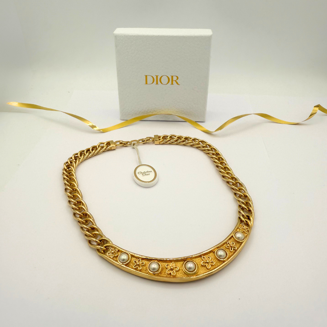 Vintage Christian Dior Faux Pearl Necklace – view 2