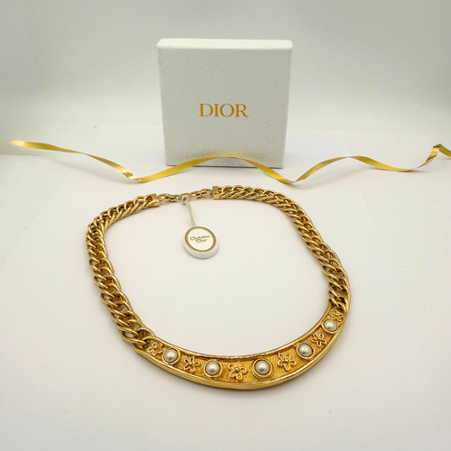 Vintage Christian Dior Faux Pearl Necklace – view 2