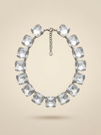 Vintage Moschino Crystal Statement Necklace – detail view