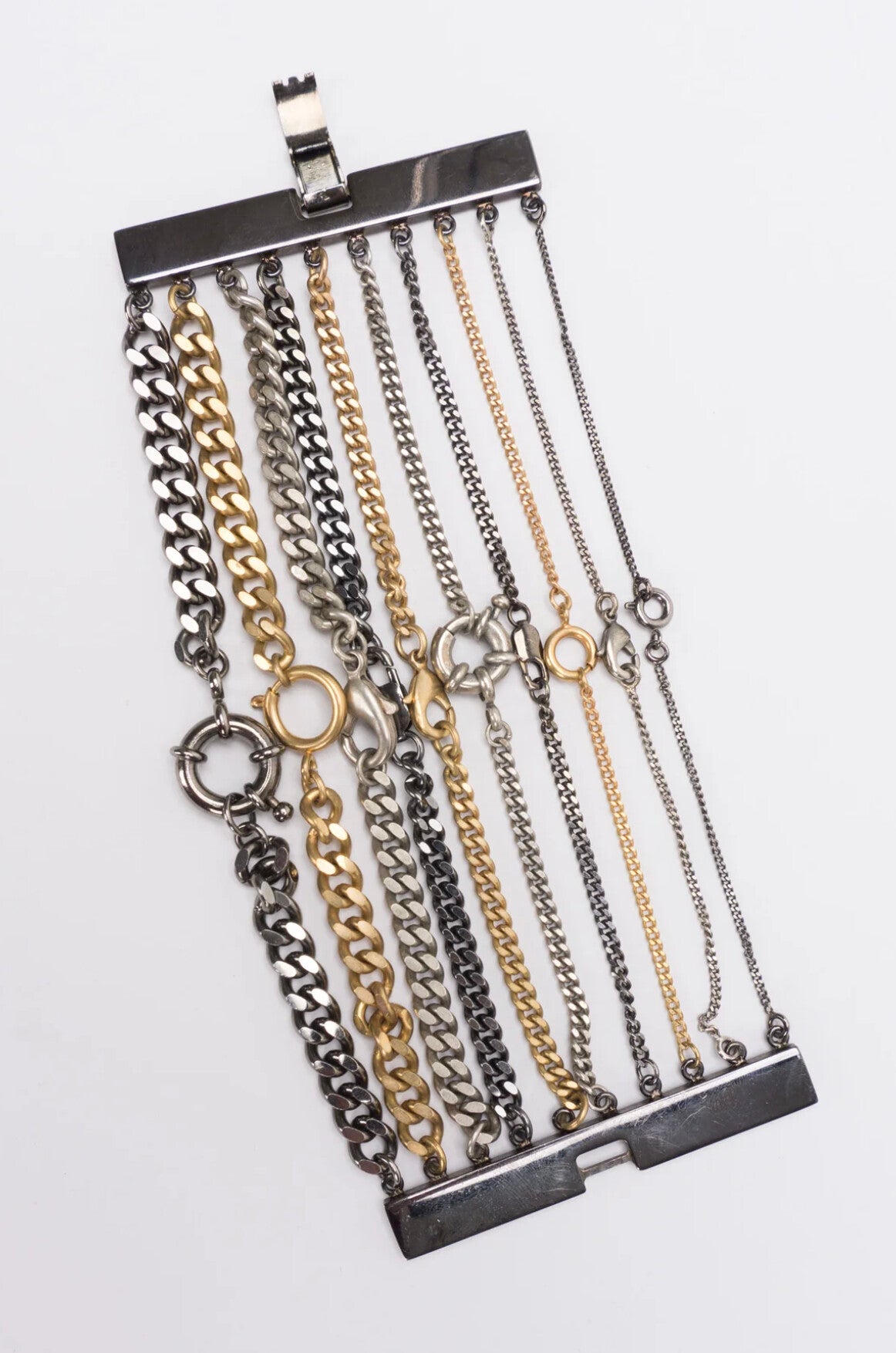 Vintage Jean Paul Gaultier Multi-Strand Chain Statement Bracelet – view 4