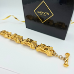 Vintage Lanvin Sculptural Chain Bracelet