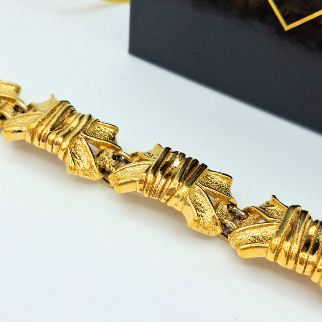 Vintage Lanvin Sculptural Chain Bracelet – view 3