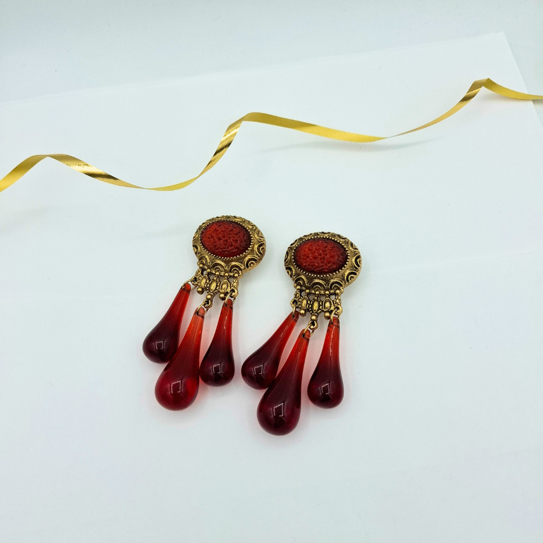 Vintage Chandelier Clip Earrings