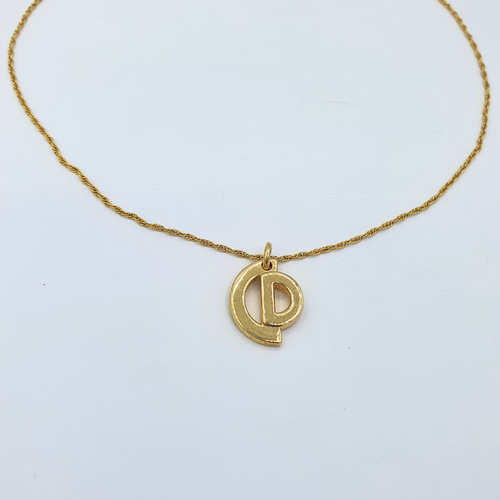 Vintage Christian Dior CD Shape Logo Necklace – view 2